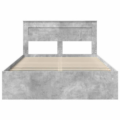vidaXL Bed Frame Concerte Grey 150 x 200 cm Solid Pine Wood