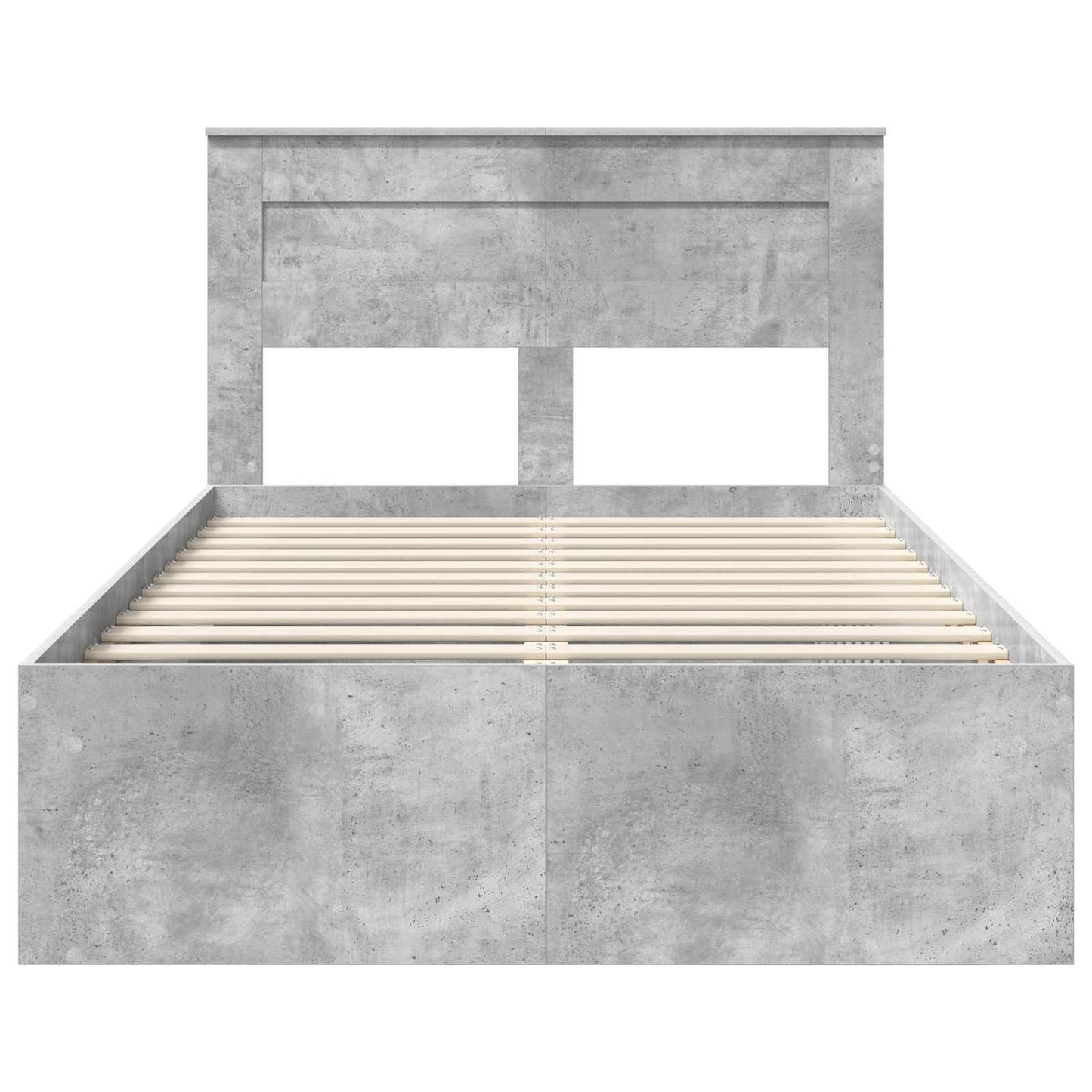 vidaXL Bed Frame Concerte Grey 135 x 190 cm Solid Pine Wood