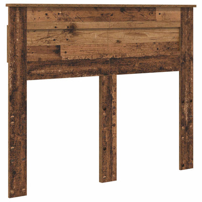 vidaXL Bed Frame with Headboard Old Wood 135 x 190 cm Solid Pine Wood