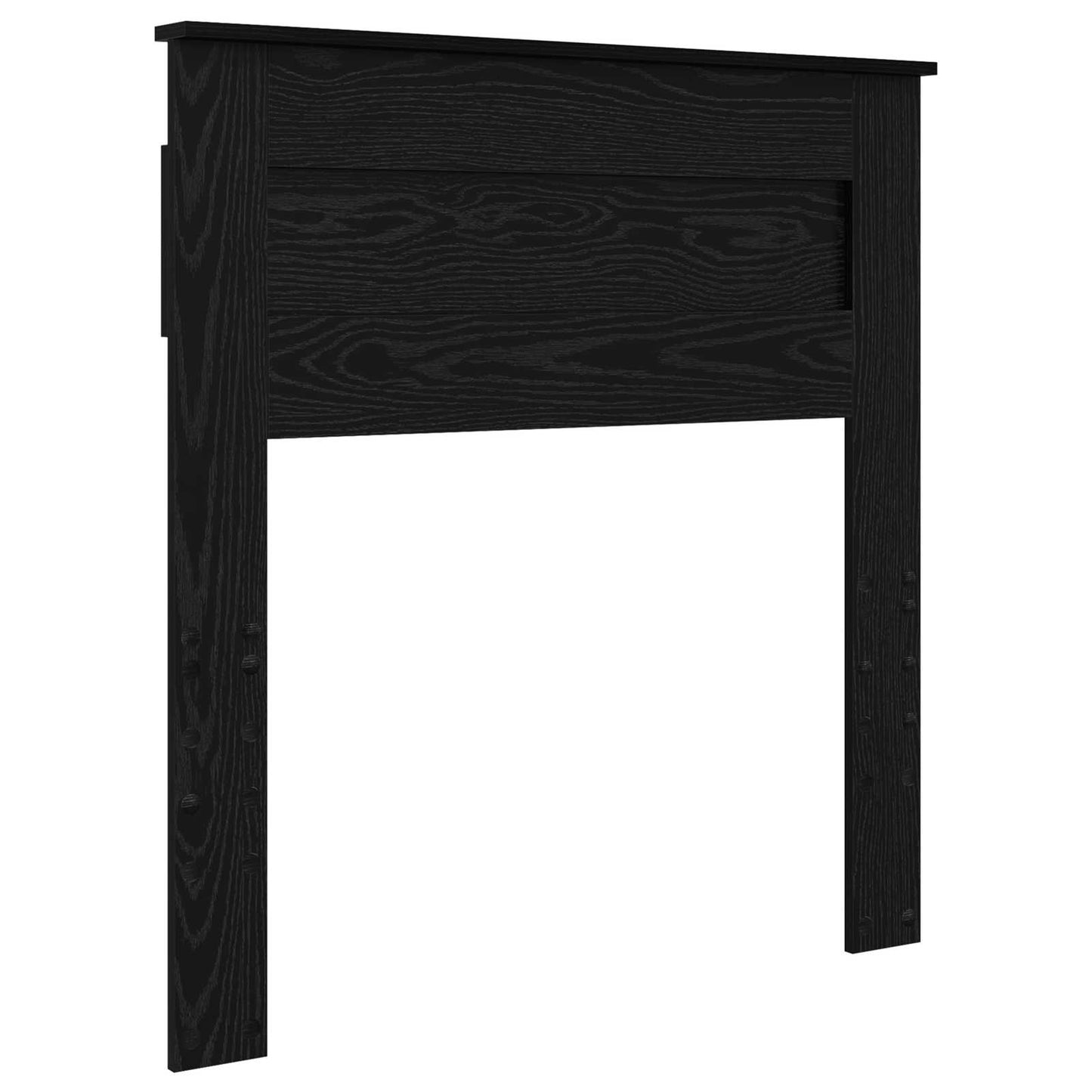 vidaXL Bed Frame with Headboard Black 100 x 200 cm Solid Pine Wood