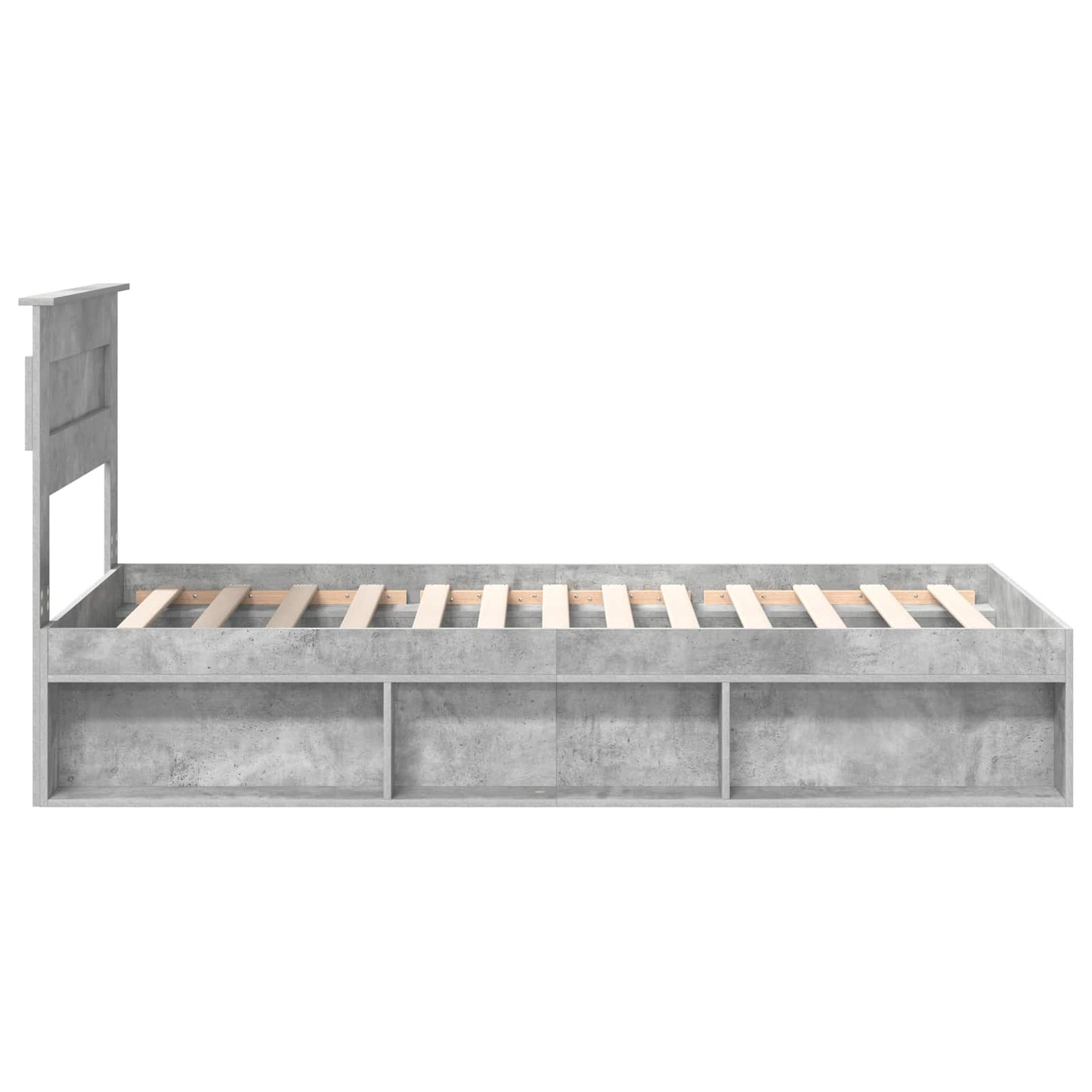 vidaXL Bed Frame Concerte Grey 100 x 200 cm Solid Pine Wood