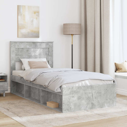 vidaXL Bed Frame Concerte Grey 90 x 190 cm Solid Pine Wood