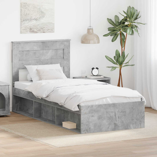 vidaXL Bed Frame with Headboard Concerte 90 x 200 cm Solid Pine Wood