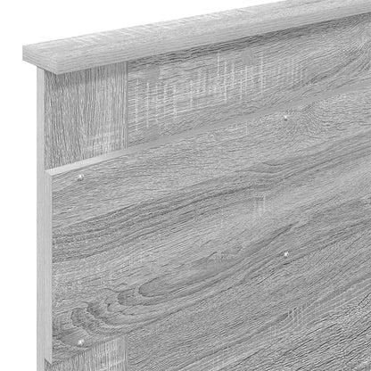 vidaXL Bed Frame with Storage Grey Sonoma 90 x 200 cm Solid Pine Wood