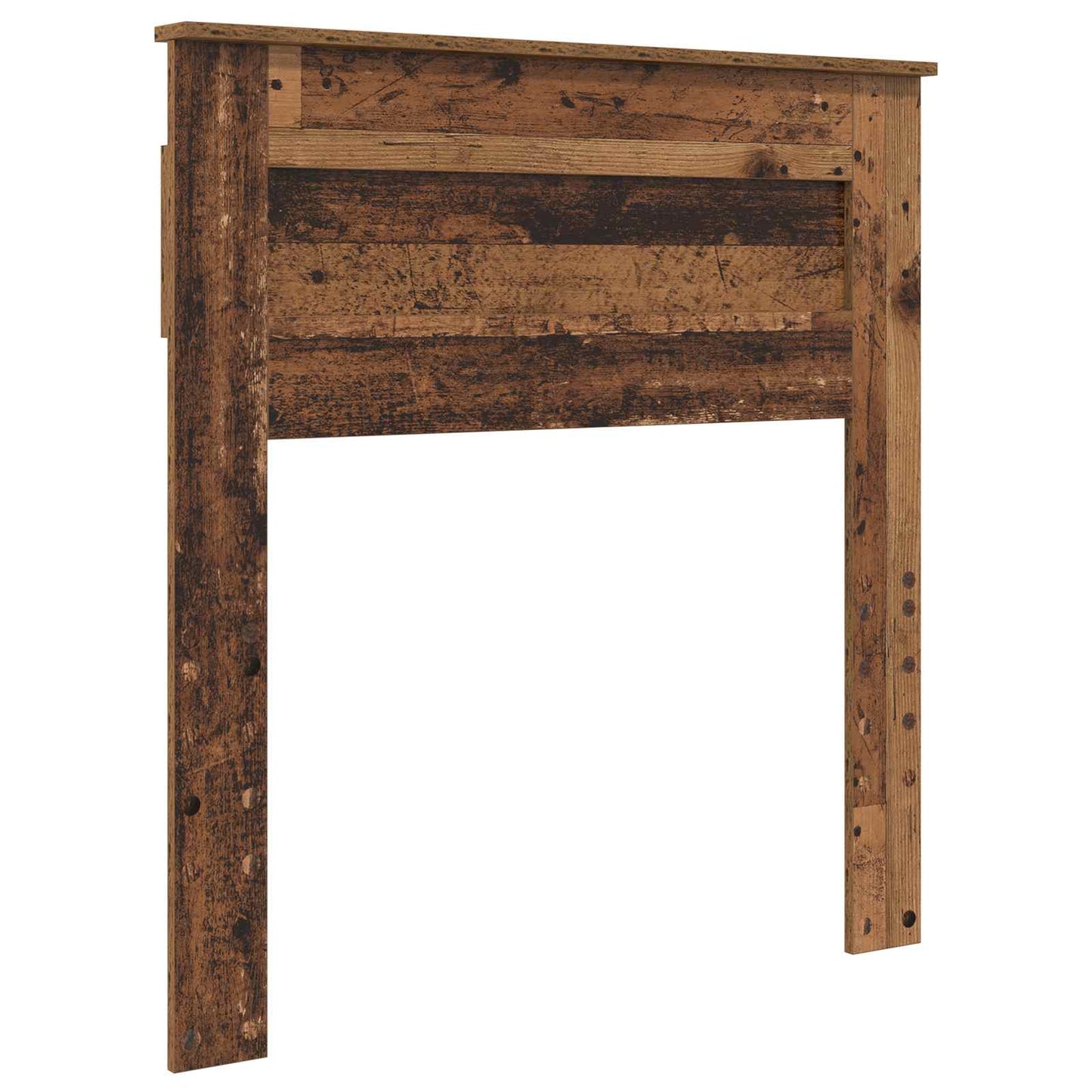 vidaXL Bed Frame with Headboard Old Wood 90 x 200 cm Solid Pine Wood