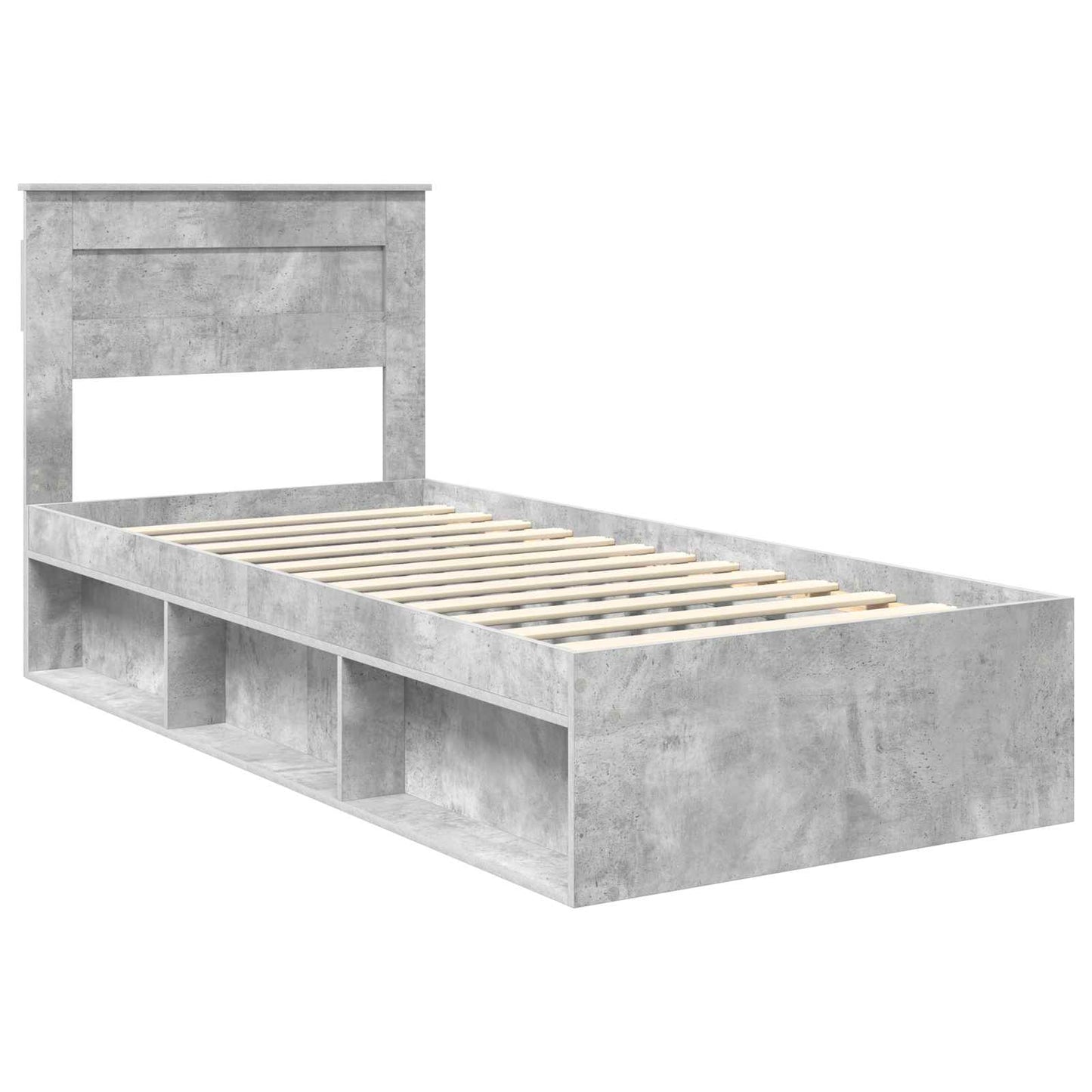 vidaXL Bed Frame Concerte Grey 75 x 190 cm Solid Pine Wood
