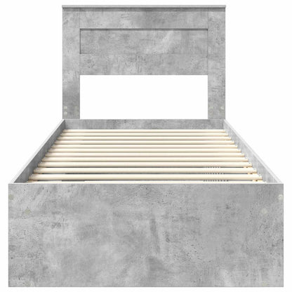 vidaXL Bed Frame Concerte Grey 75 x 190 cm Solid Pine Wood