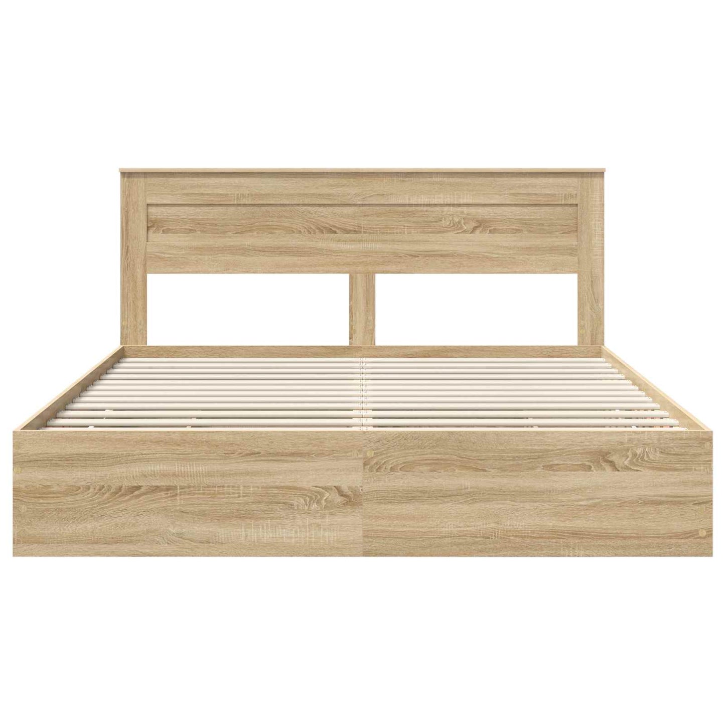 vidaXL Bed Frame with Drawer Sonoma Oak 200 x 200 cm Engineer Wood
