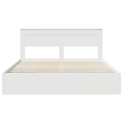 vidaXL Bed Frame with Drawer White 180 x 200 cm Engineer Wood