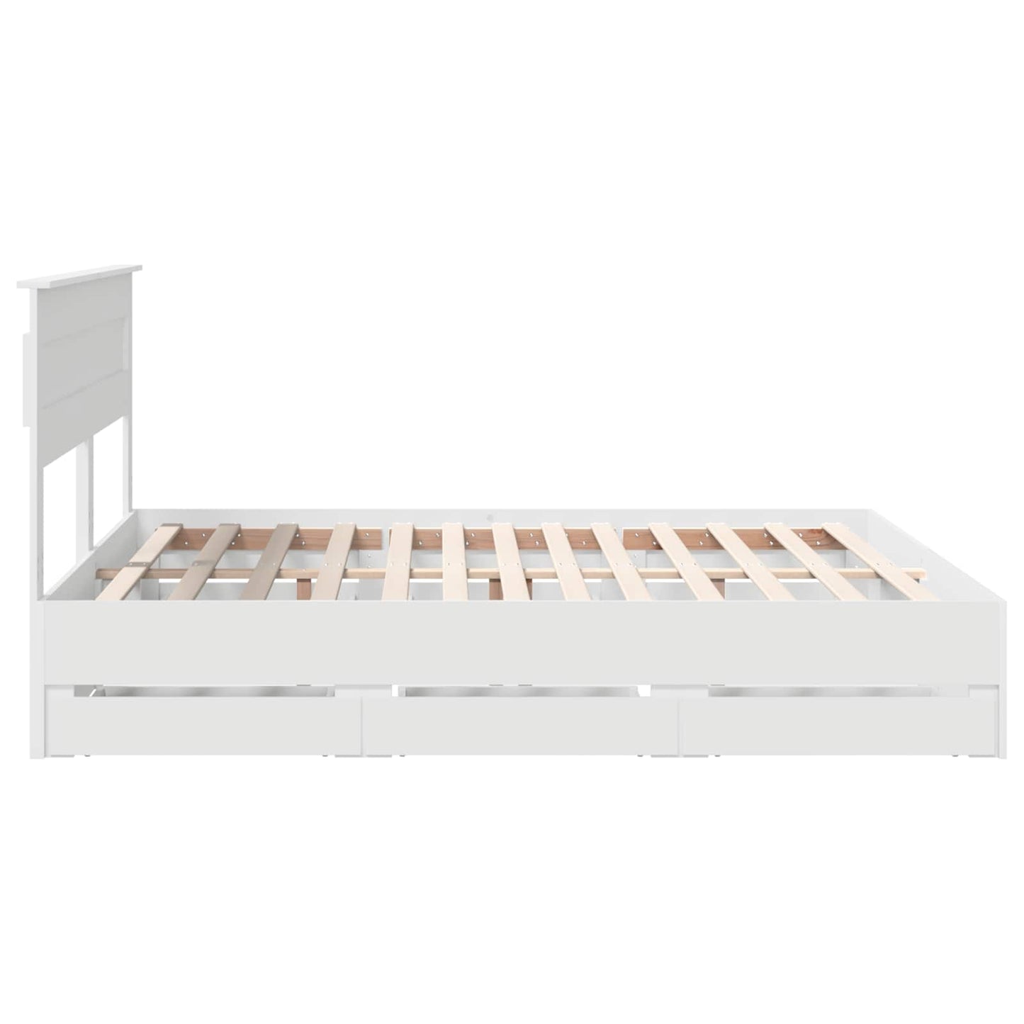 vidaXL Bed Frame with Drawer White 180 x 200 cm Engineer Wood