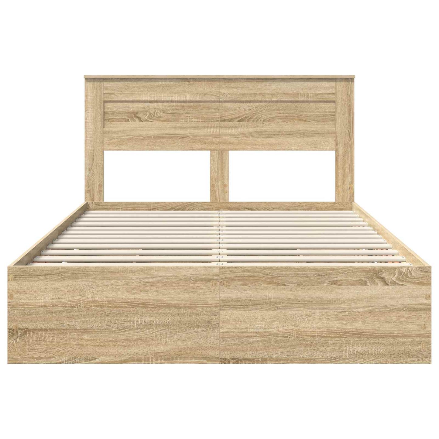 vidaXL Bed Frame with Drawer Sonoma Oak 160 x 200 cm Engineer Wood