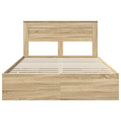 vidaXL Bed Frame with Drawer Sonoma Oak 160 x 200 cm Engineer Wood