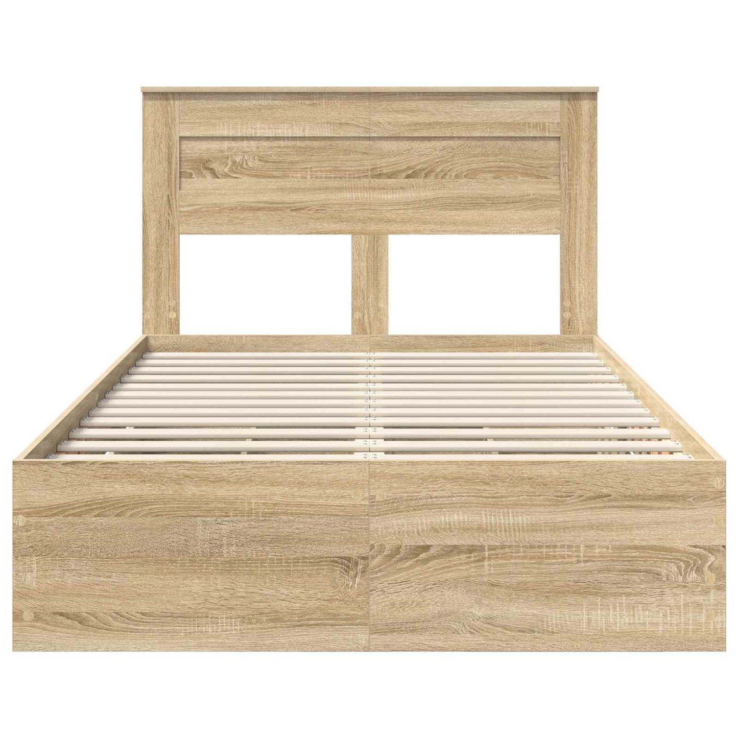 vidaXL Bed Frame with Drawer Sonoma Oak 120 x 190 cm Engineer Wood