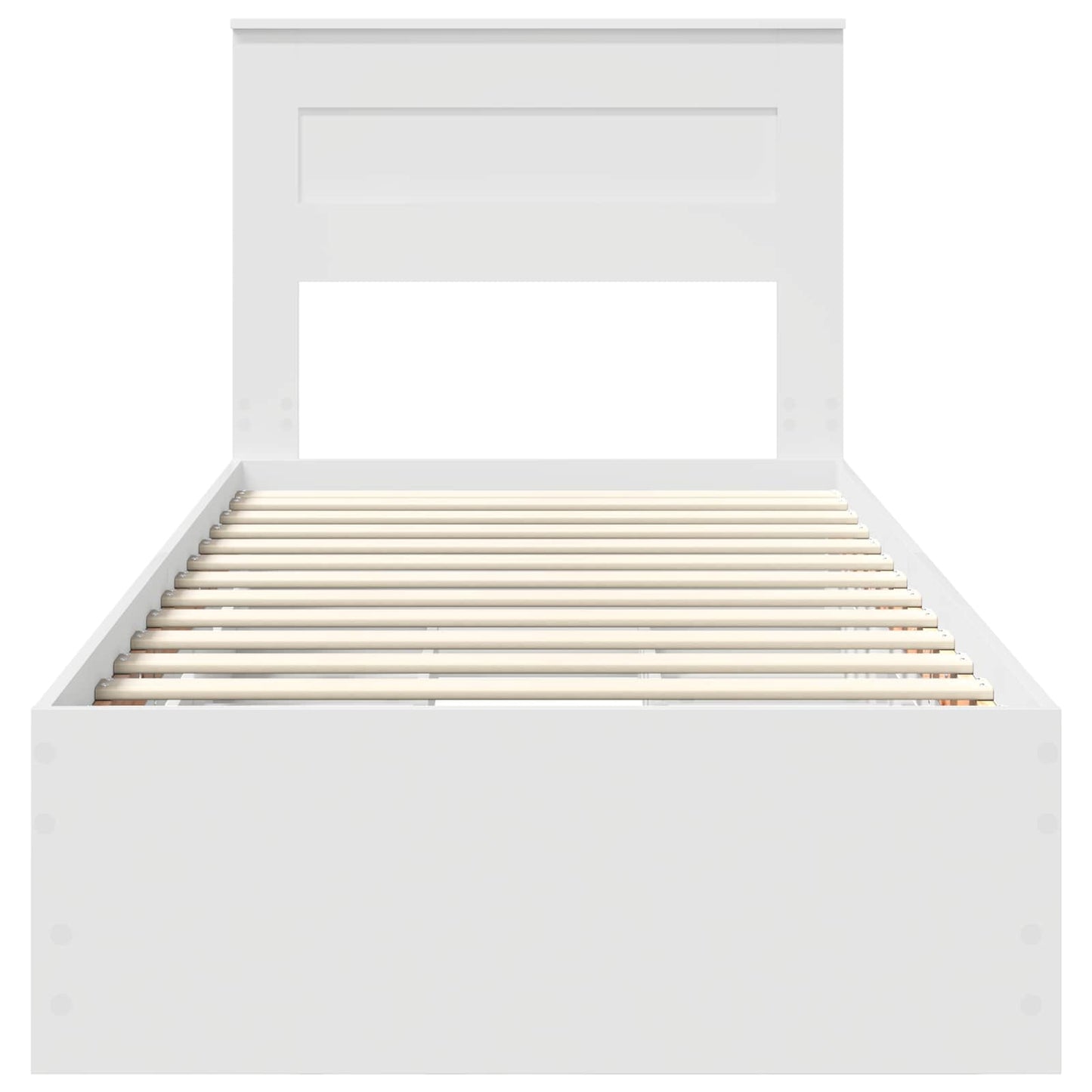 vidaXL Bed Frame with Drawer White 100 x 200 cm Engineer Wood