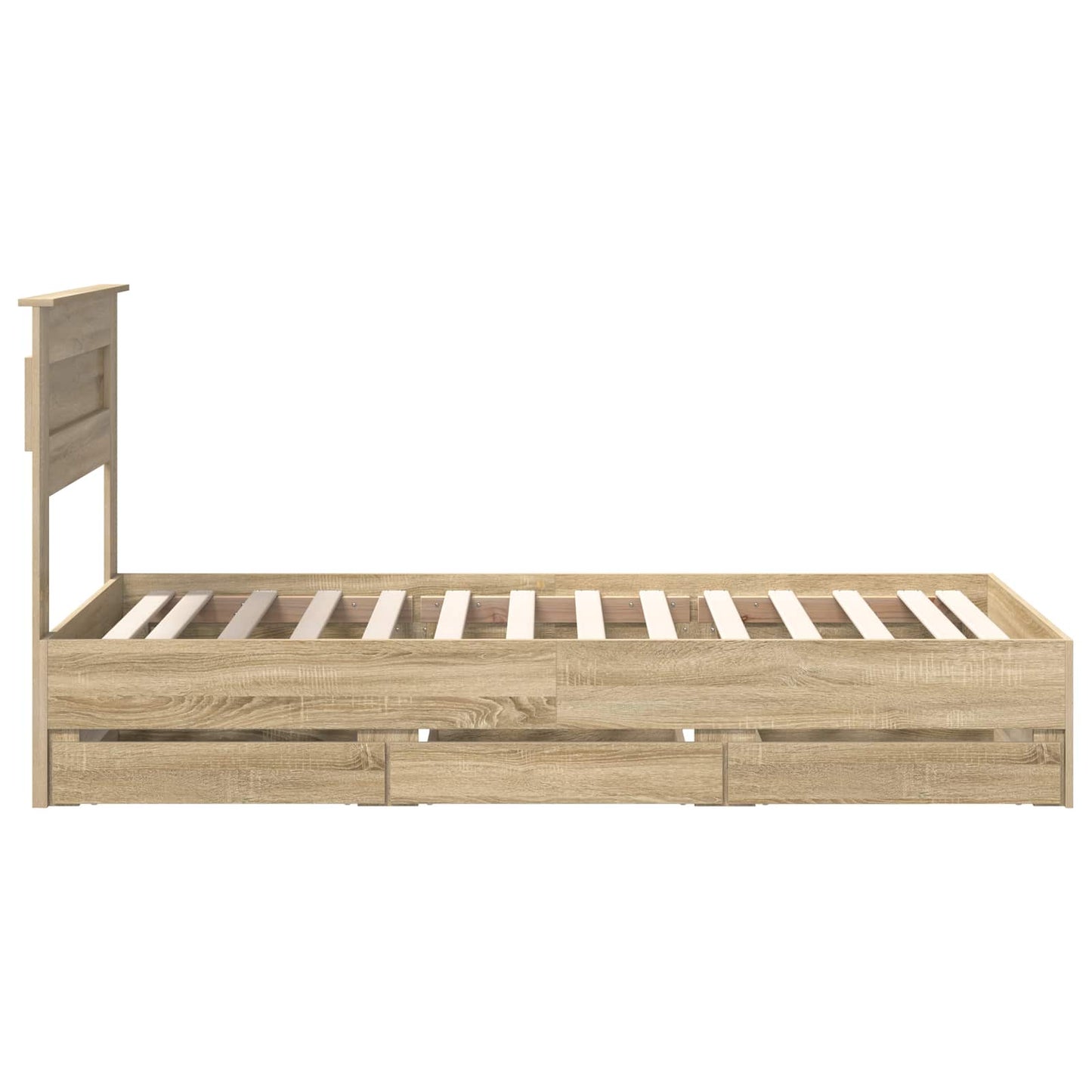 vidaXL Bed Frame with Drawer Sonoma Oak 100 x 200 cm Engineer Wood