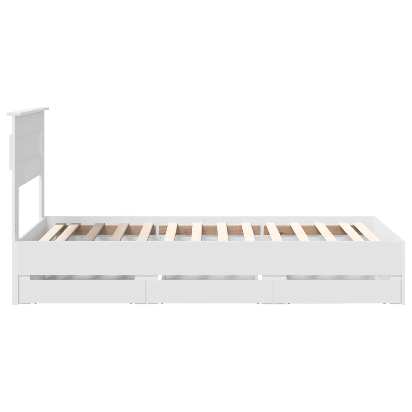 vidaXL Bed Frame with Drawer White 75 x 190 cm Engineer Wood