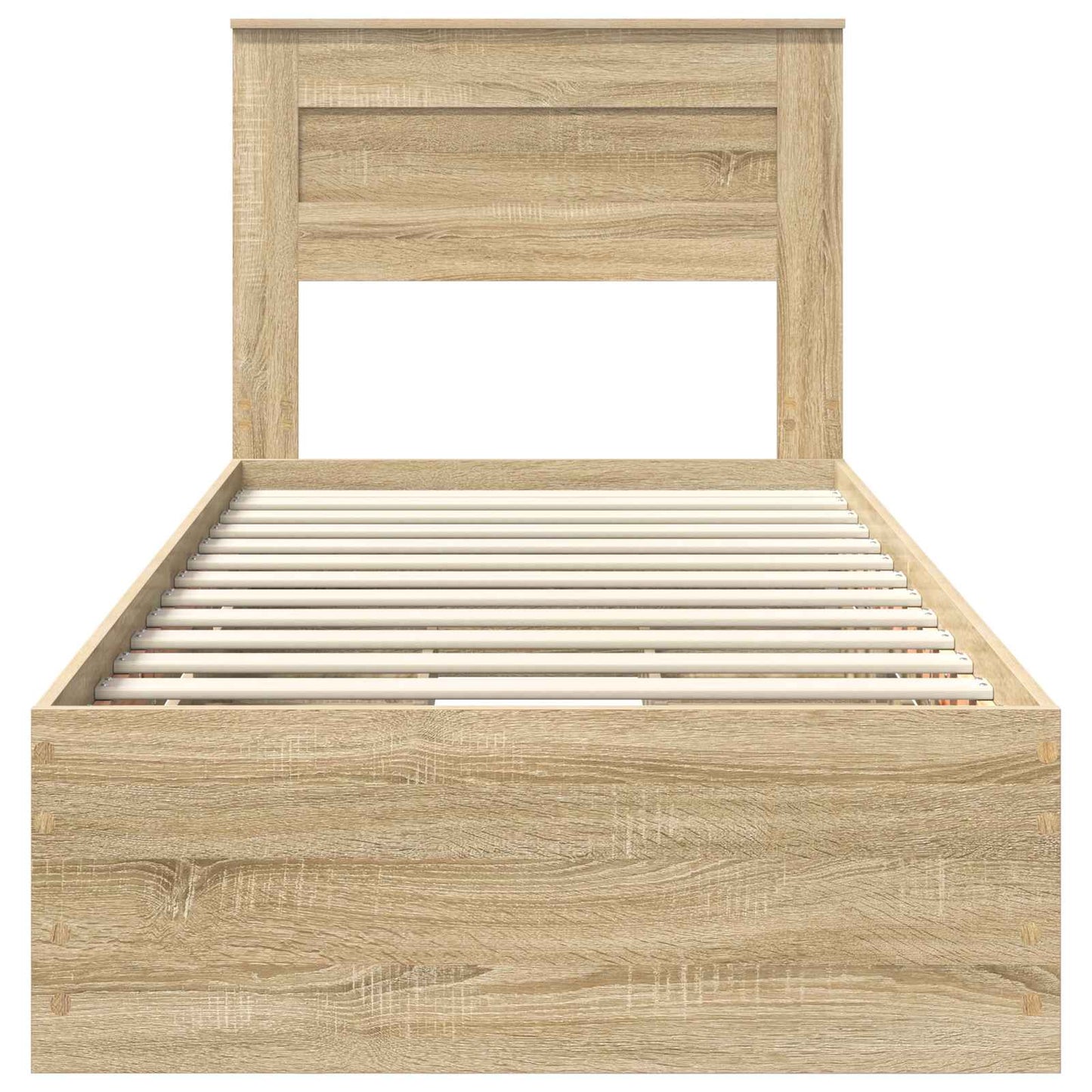 vidaXL Bed Frame with Drawer Sonoma Oak 75 x 190 cm Engineer Wood