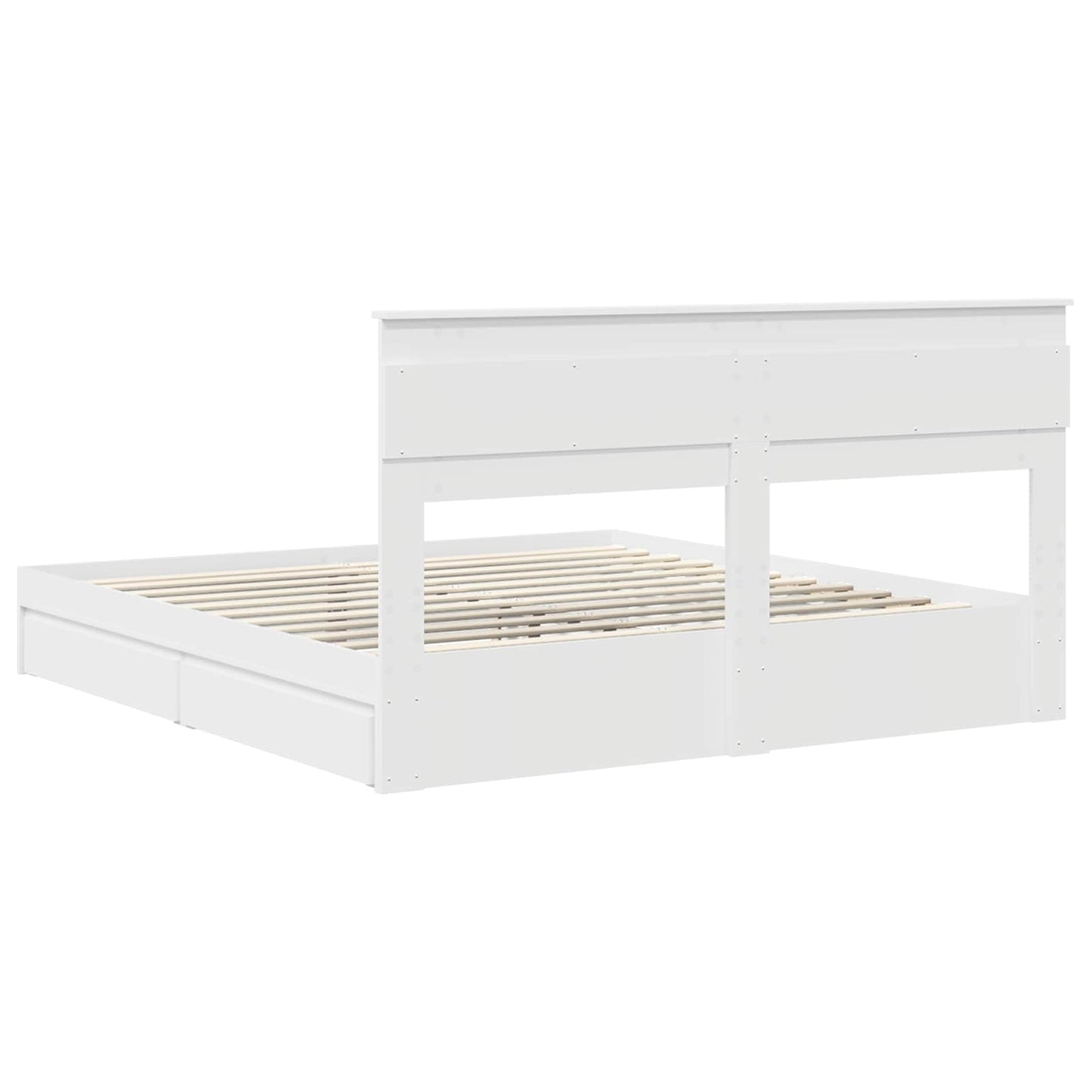 vidaXL Storage Bed with Headboard White 180 x 200 cm Engineered Wood