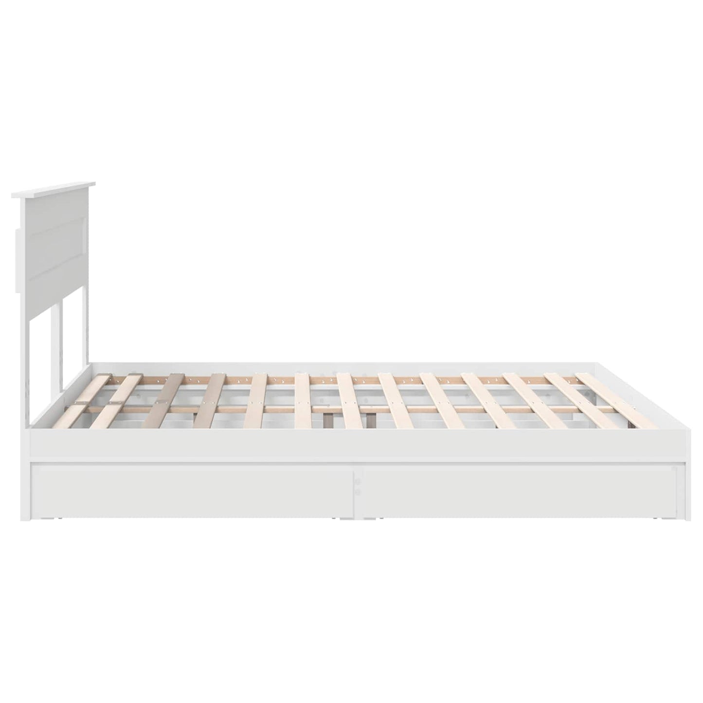 vidaXL Storage Bed with Headboard White 180 x 200 cm Engineered Wood