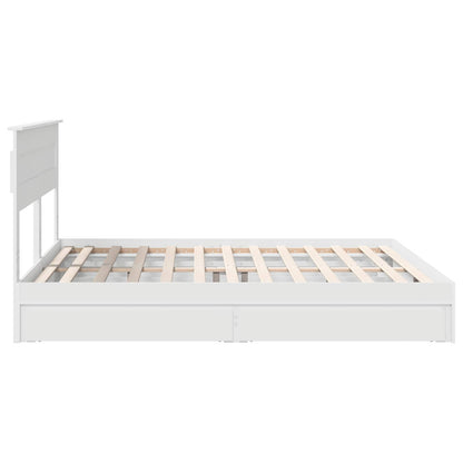 vidaXL Storage Bed with Headboard White 180 x 200 cm Engineered Wood