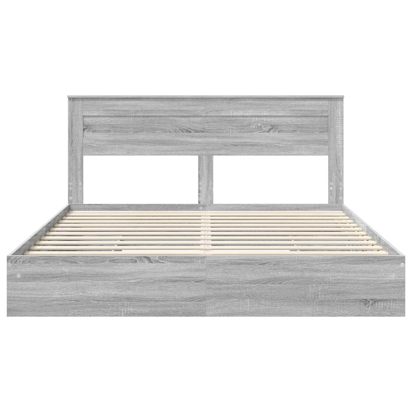 vidaXL Storage Bed Grey Sonoma 180 x 200 cm Engineered Wood