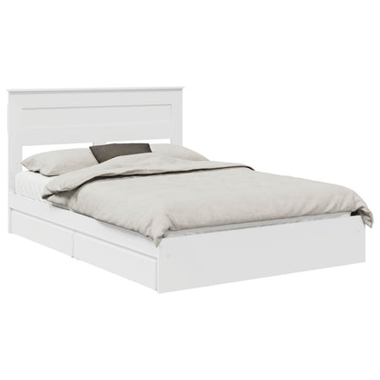 vidaXL Storage Bed with Headboard White 160 x 200 cm Engineered Wood