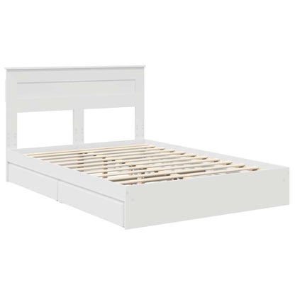 vidaXL Storage Bed with Headboard White 160 x 200 cm Engineered Wood
