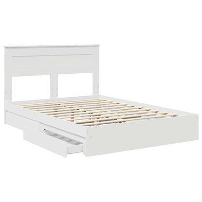 vidaXL Storage Bed with Headboard White 160 x 200 cm Engineered Wood