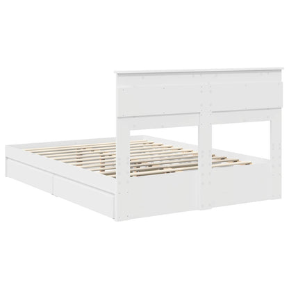 vidaXL Storage Bed with Headboard White 160 x 200 cm Engineered Wood
