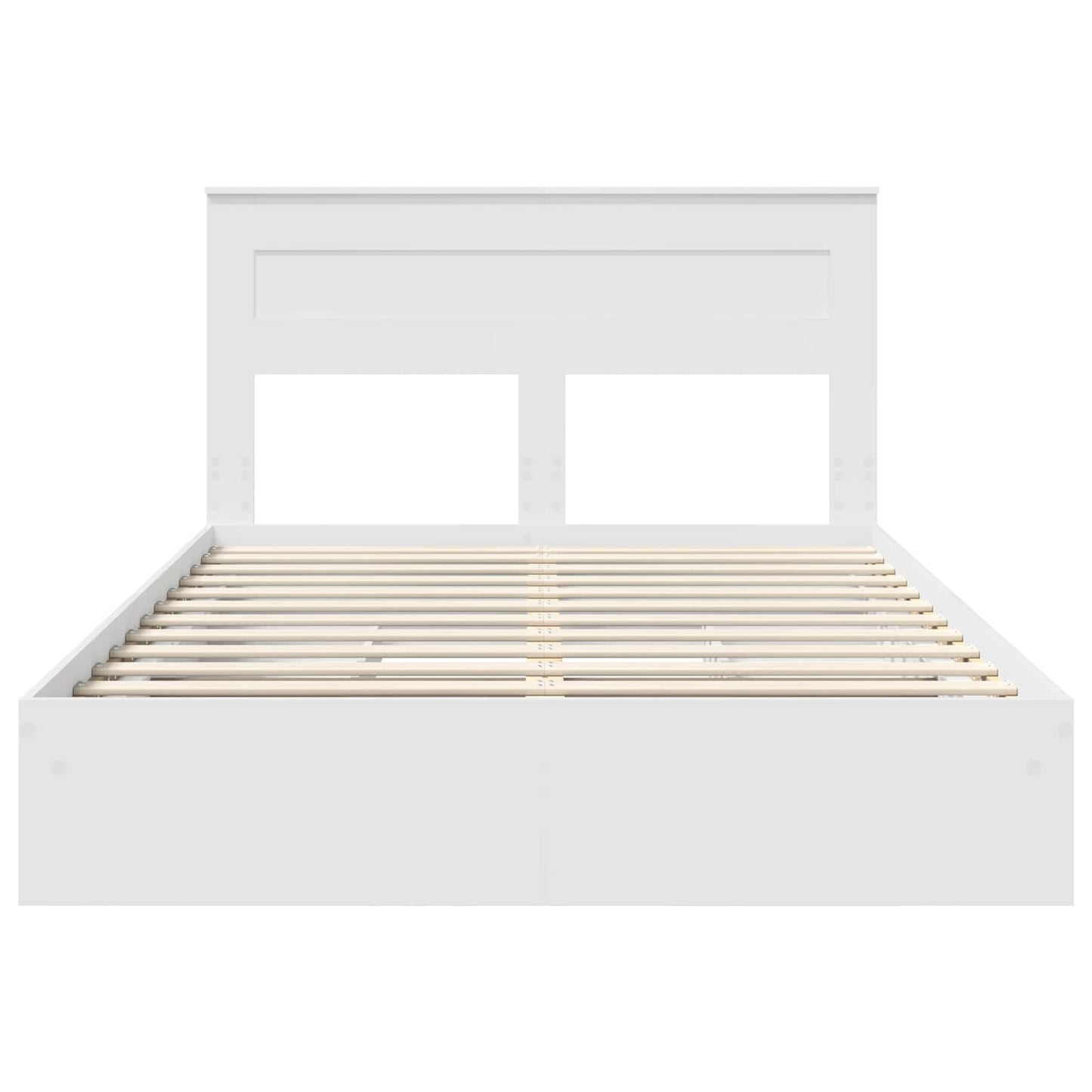 vidaXL Storage Bed with Headboard White 160 x 200 cm Engineered Wood