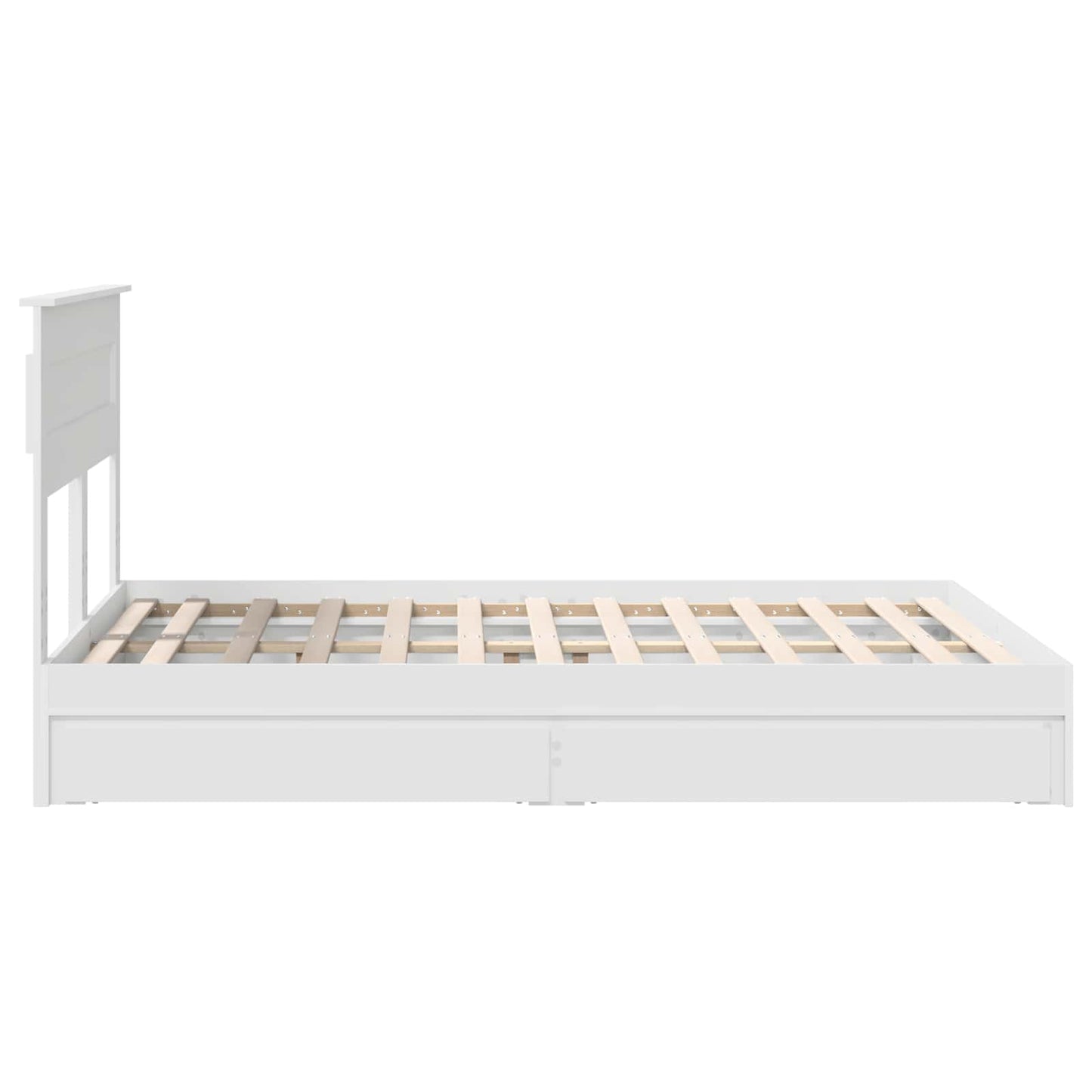 vidaXL Storage Bed with Headboard White 160 x 200 cm Engineered Wood