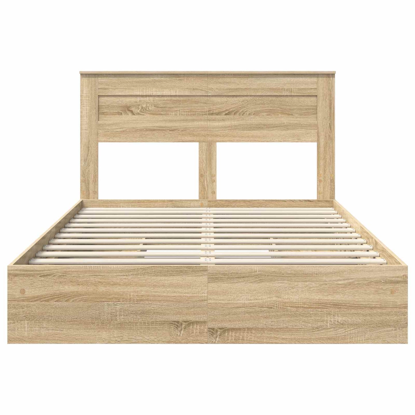vidaXL Storage Bed with Drawer Sonoma Oak 160 x 200 cm Engineered Wood