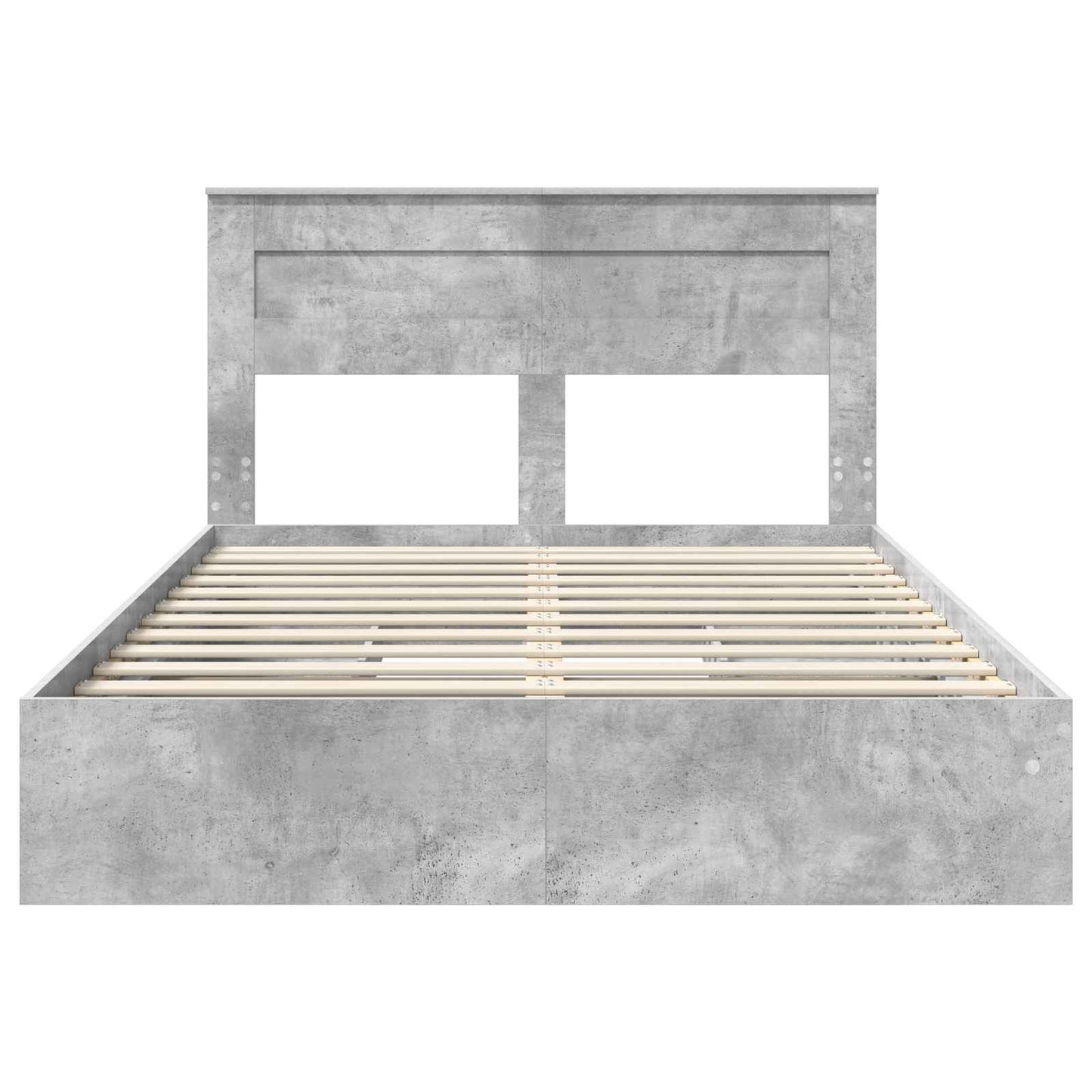 vidaXL Storage Bed Concrete Grey 150 x 200 cm Engineered Wood