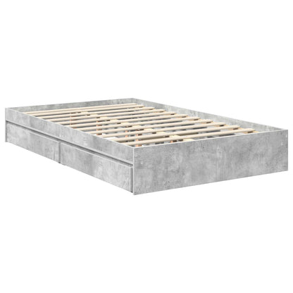 vidaXL Storage Bed Concrete Grey 100 x 200 cm Engineered Wood