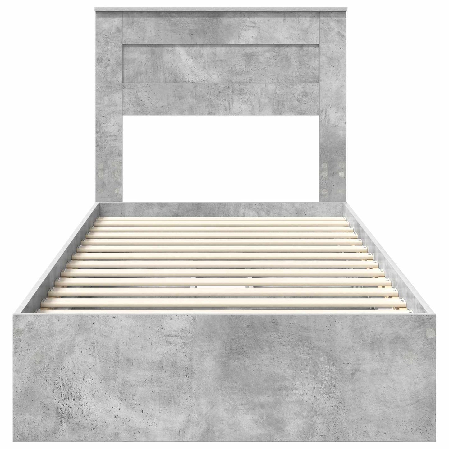 vidaXL Storage Bed Concrete Grey 100 x 200 cm Engineered Wood