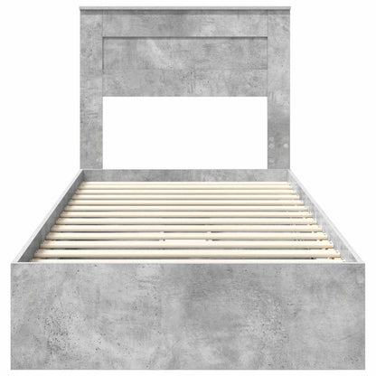 vidaXL Storage Bed Concrete Grey 100 x 200 cm Engineered Wood