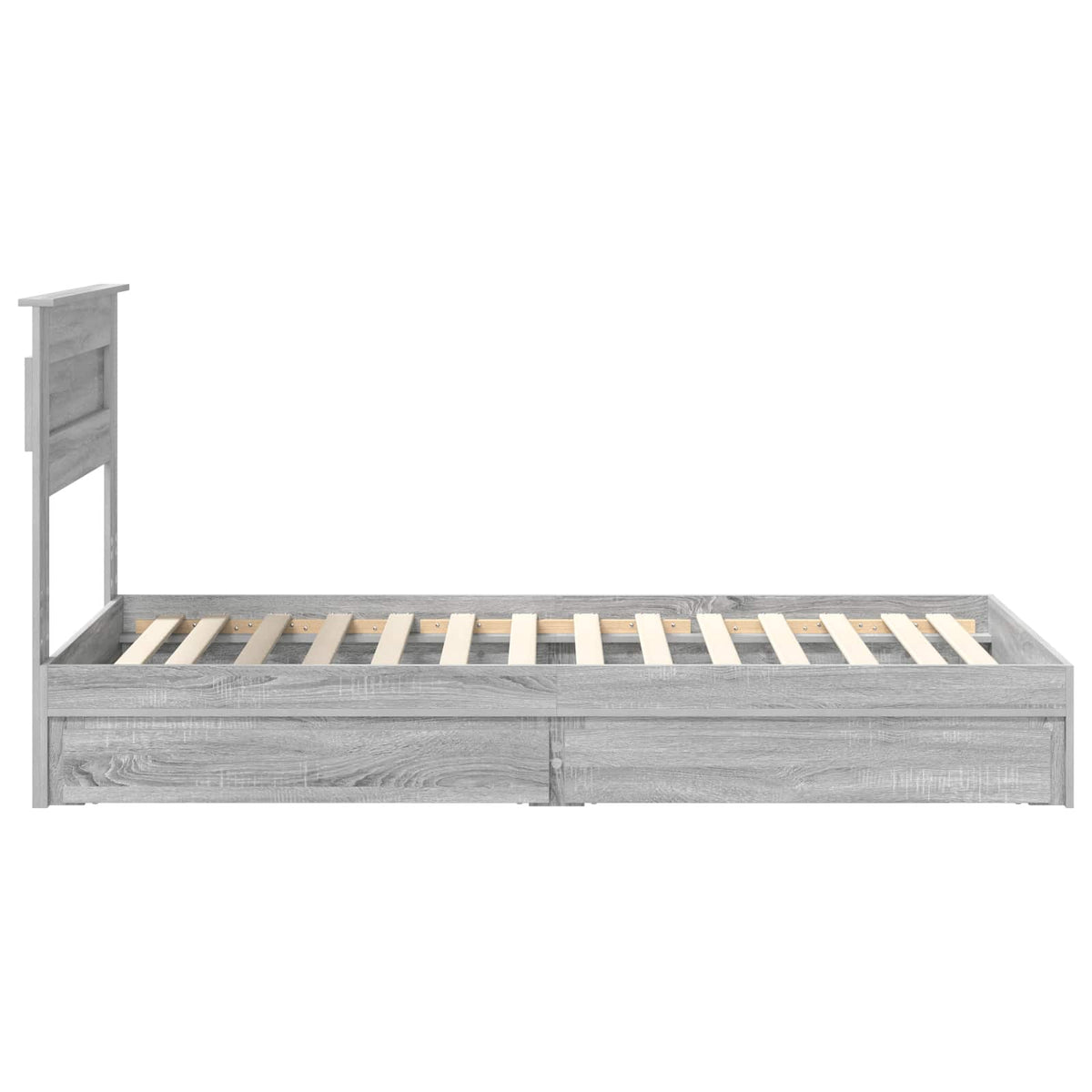 vidaXL Storage Bed Grey Sonoma 100 x 200 cm Engineered Wood