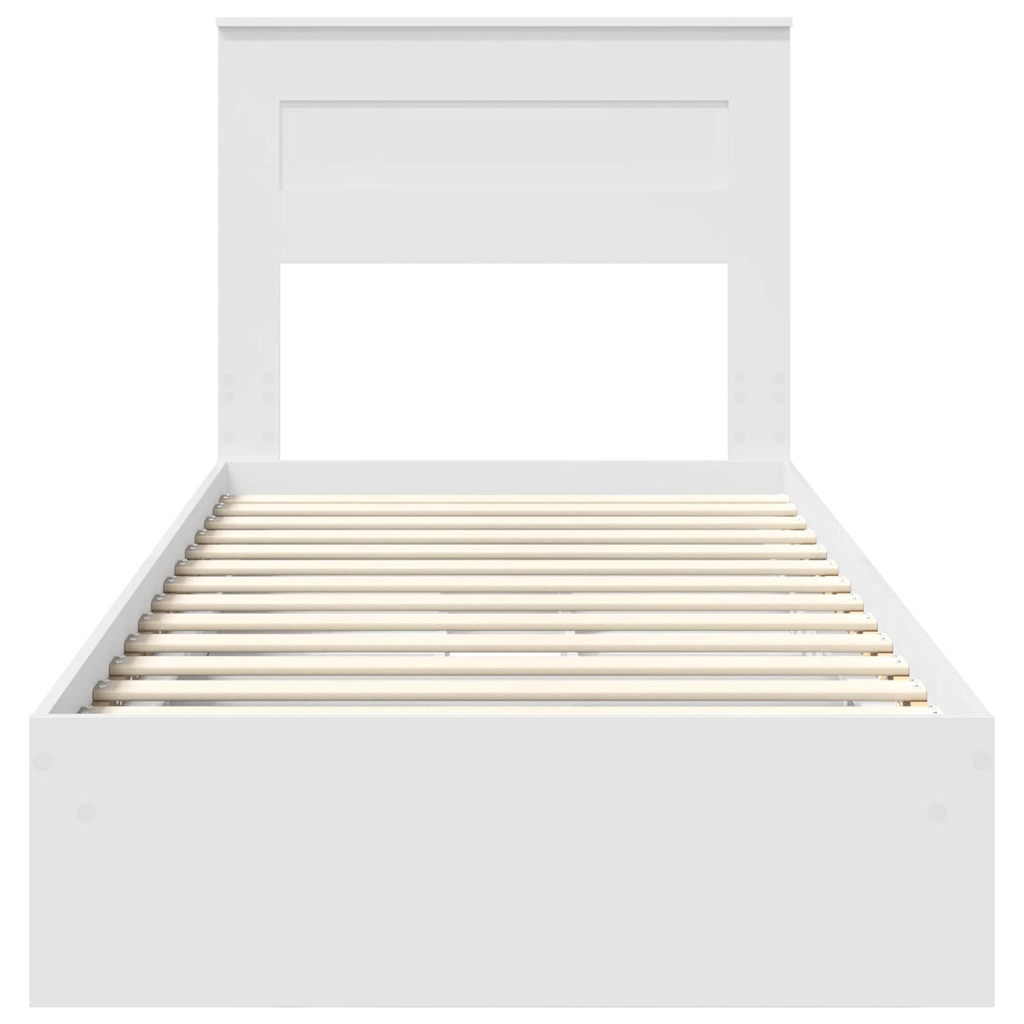 vidaXL Storage Bed with Headboard White 75 x 190 cm Engineered Wood