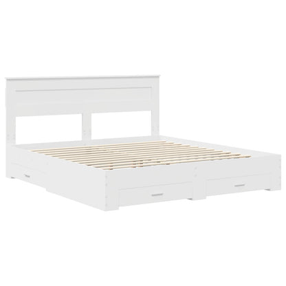 vidaXL Bed Frame with Drawer with Headboard Manual Engineered Wood