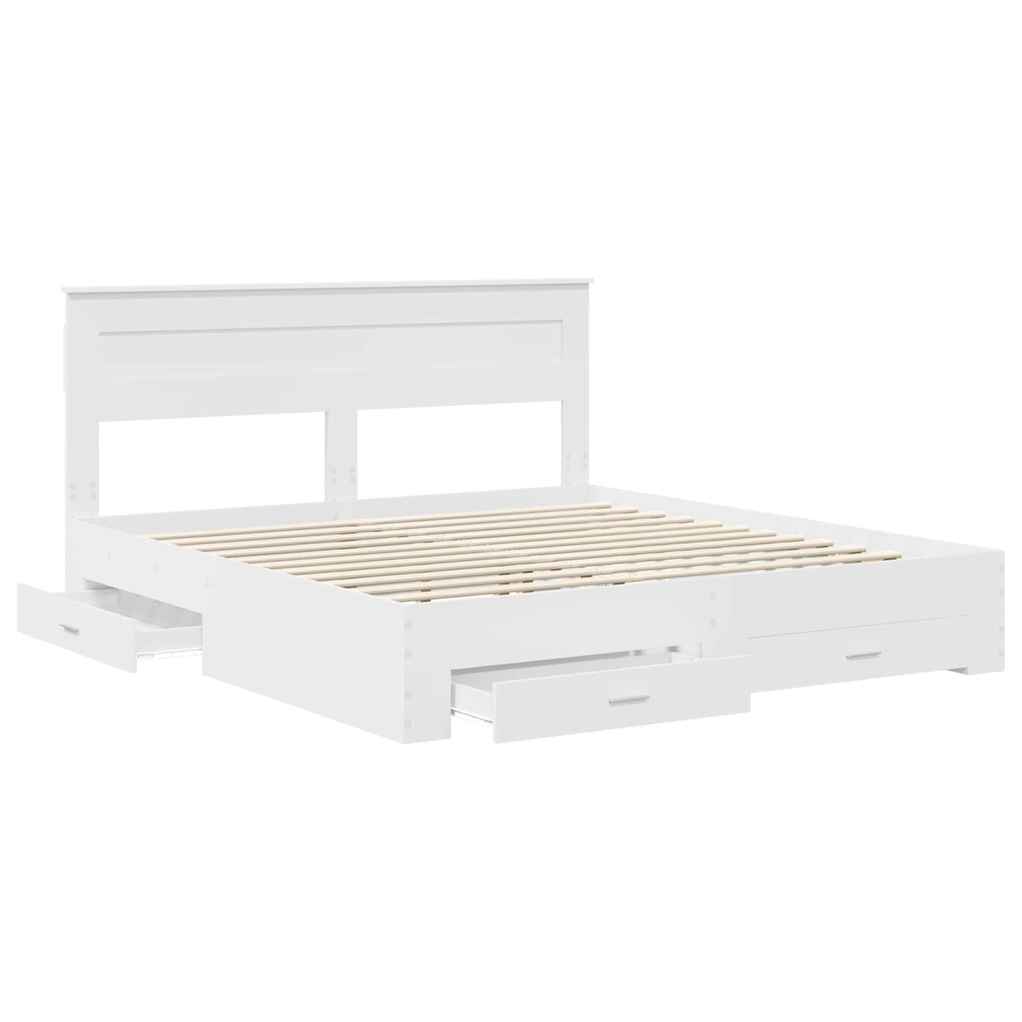 vidaXL Bed Frame with Drawer with Headboard Manual Engineered Wood