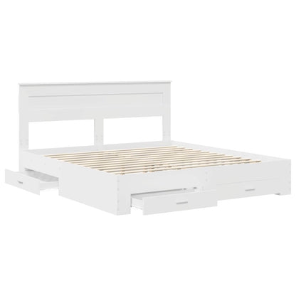 vidaXL Bed Frame with Drawer with Headboard Manual Engineered Wood