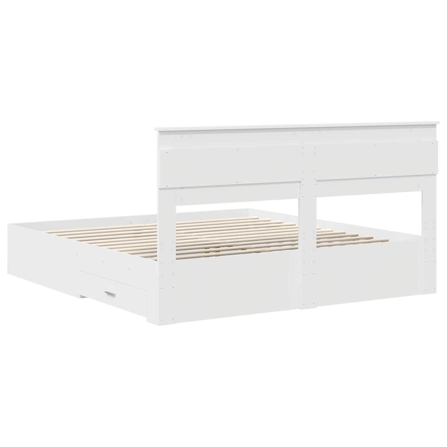 vidaXL Bed Frame with Drawer with Headboard Manual Engineered Wood