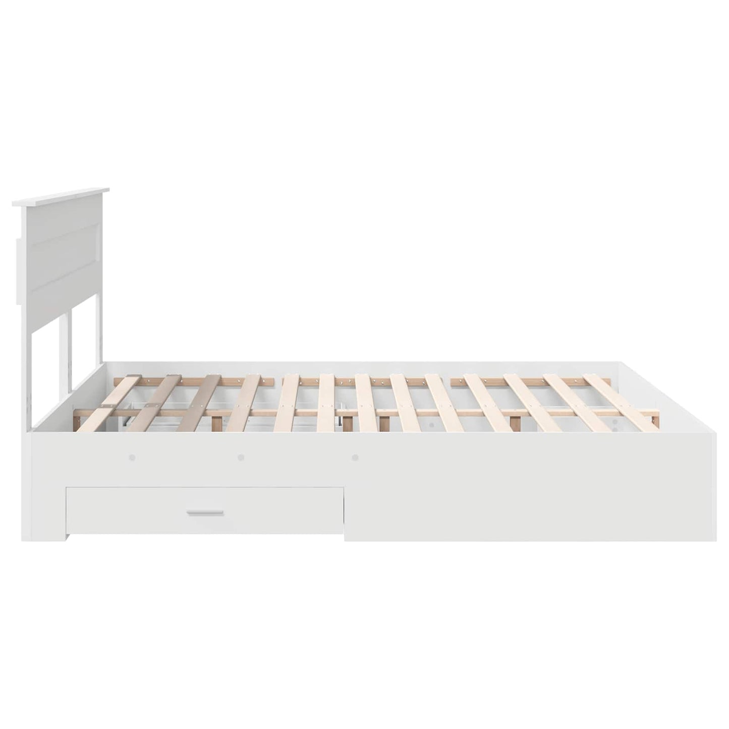 vidaXL Bed Frame with Drawer with Headboard Manual Engineered Wood