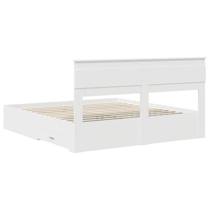 vidaXL Bed Frame with Drawer with Headboard Manual Engineered Wood