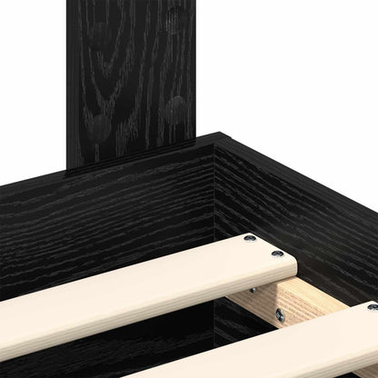 vidaXL Bed Frame with Headboard Black Oak 180 x 200 cm Engineered Wood