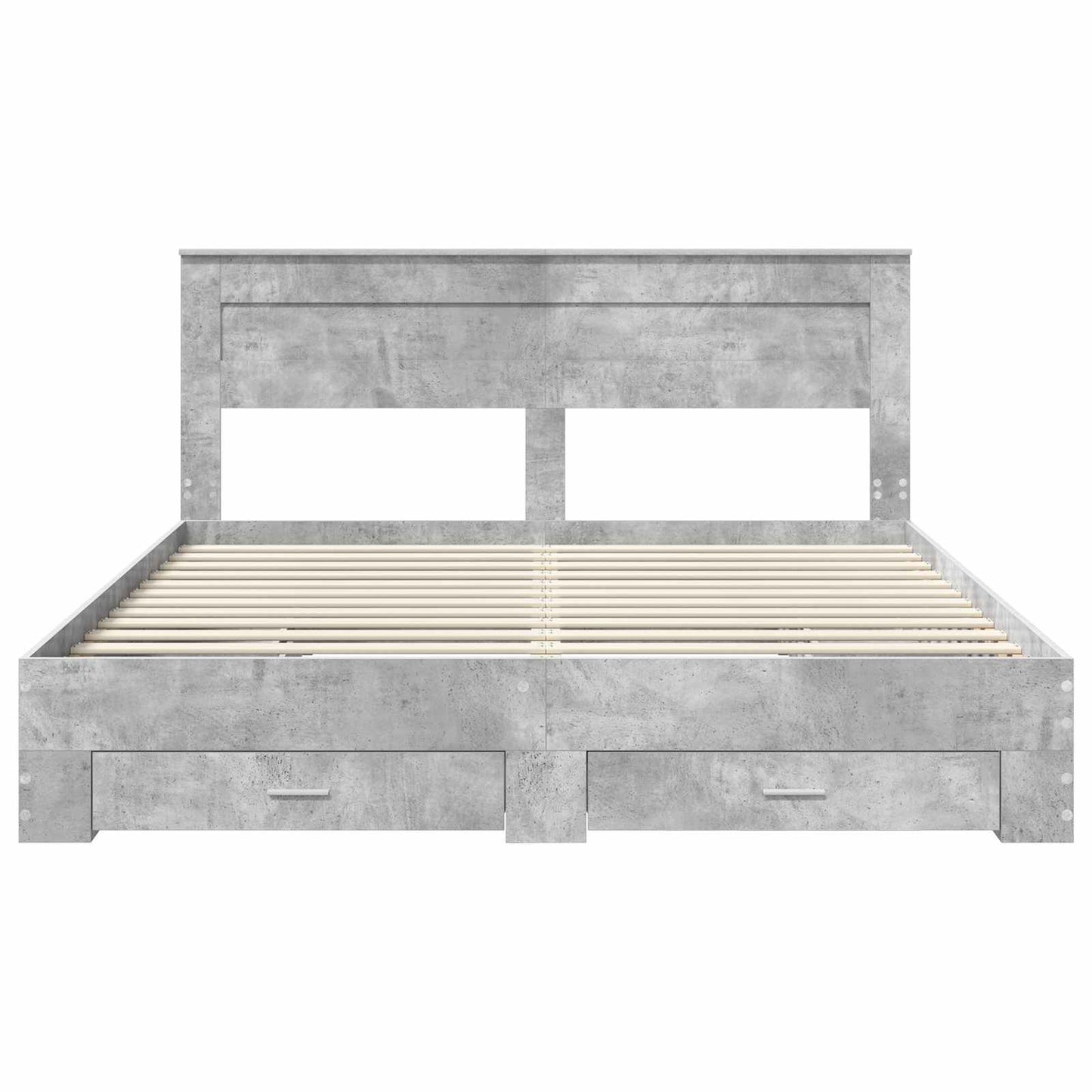 vidaXL Bed Frame Concrete Grey 180 x 200 cm Engineered Wood