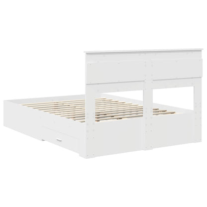 vidaXL Bed Frame with Headboard White 160 x 200 cm Engineered Wood