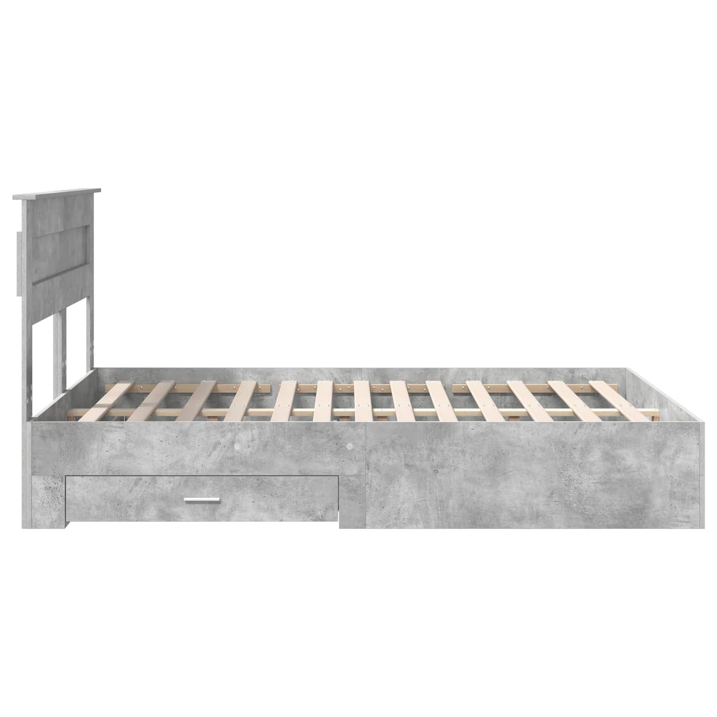vidaXL Bed Frame Concrete Grey 160 x 200 cm Engineered Wood