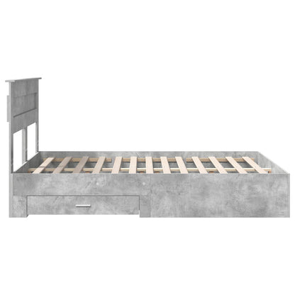 vidaXL Bed Frame Concrete Grey 160 x 200 cm Engineered Wood