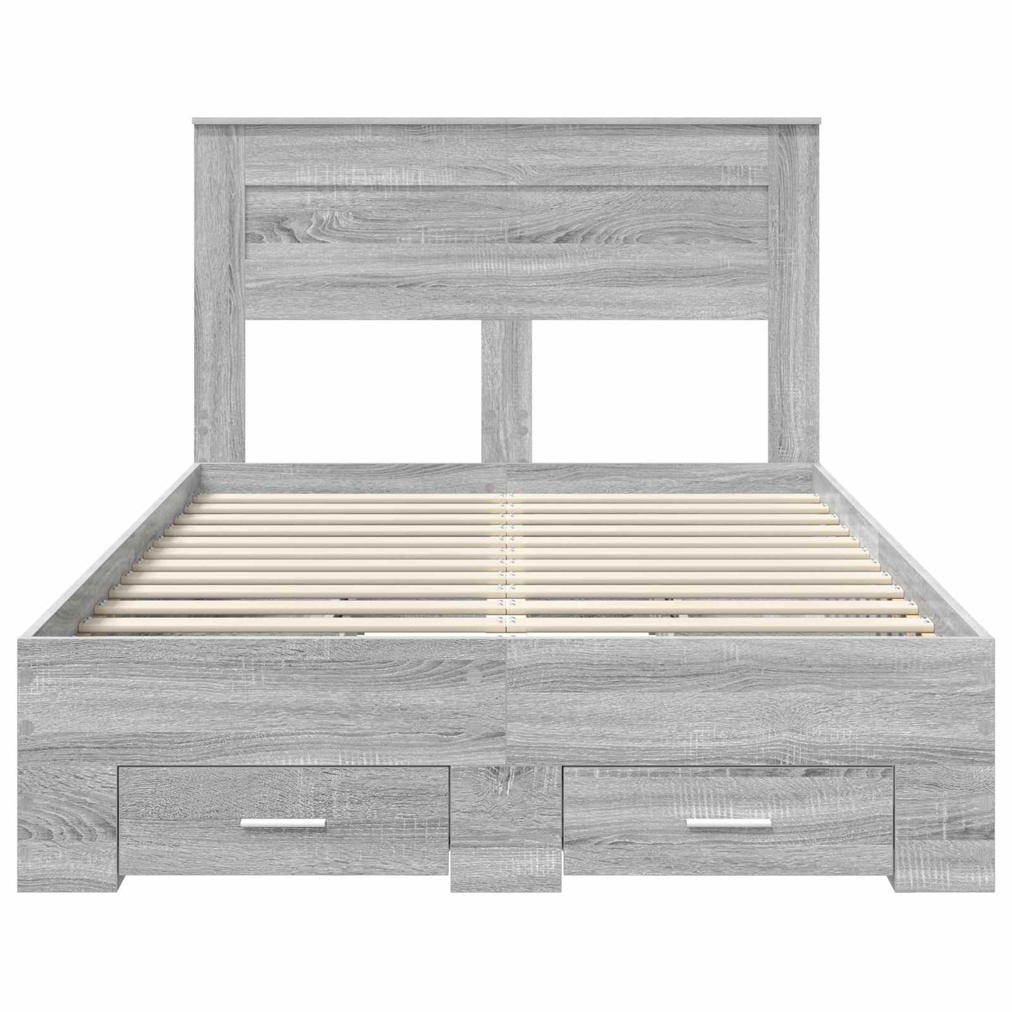vidaXL Bed Frame with Drawer with Headboard Manual Engineered Wood